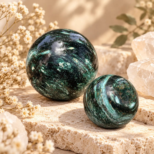 Emerald Crystal Sphere – Love, Abundance & Heart Healing