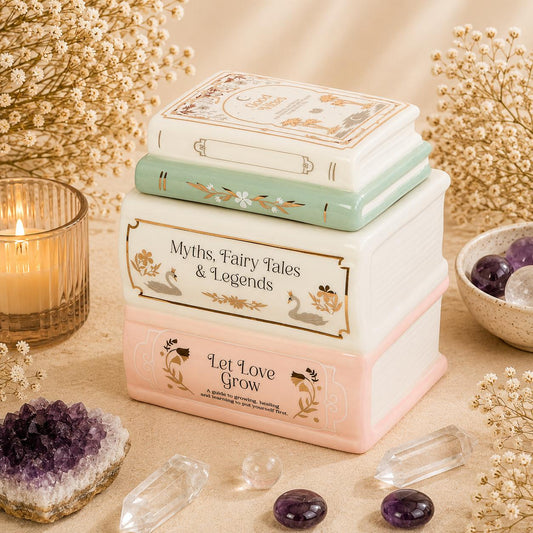 Fairy Book Stack Oil Burner – Book Lover Gift & Reading Nook Décor