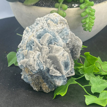 Fluorite and sphalerite crystal specimen for clarity grounding protection spiritual gift Australia