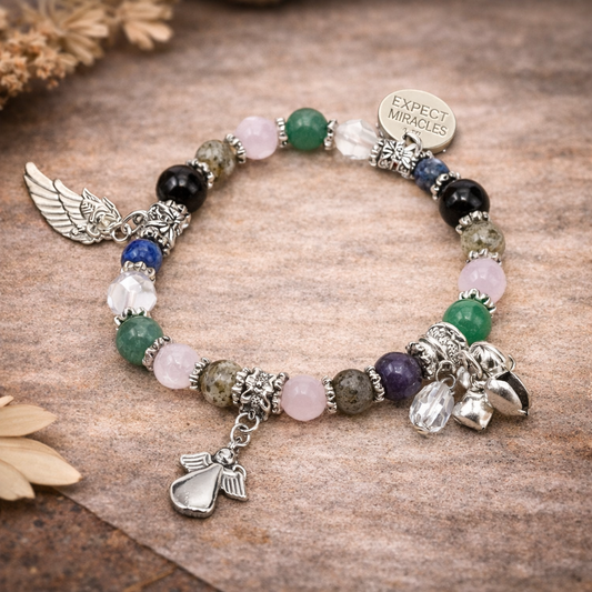 Friendship crystal bracelet with healing stones for love, emotional healing, loyalty, and spiritual connection