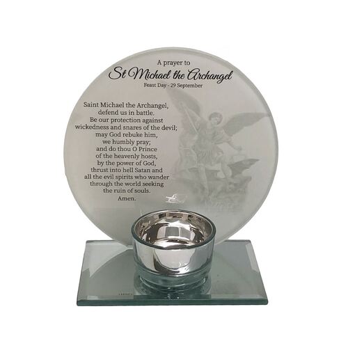 Archangel Michael Tealight Candle Holder — Divine Protection, Courage & Spiritual Strength
