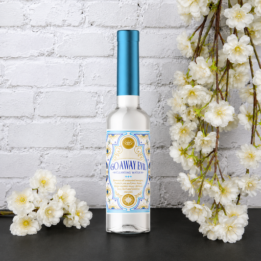 Go Away Evil cleansing water for aura cleansing, spiritual protection, energy clearing, and emotional balance