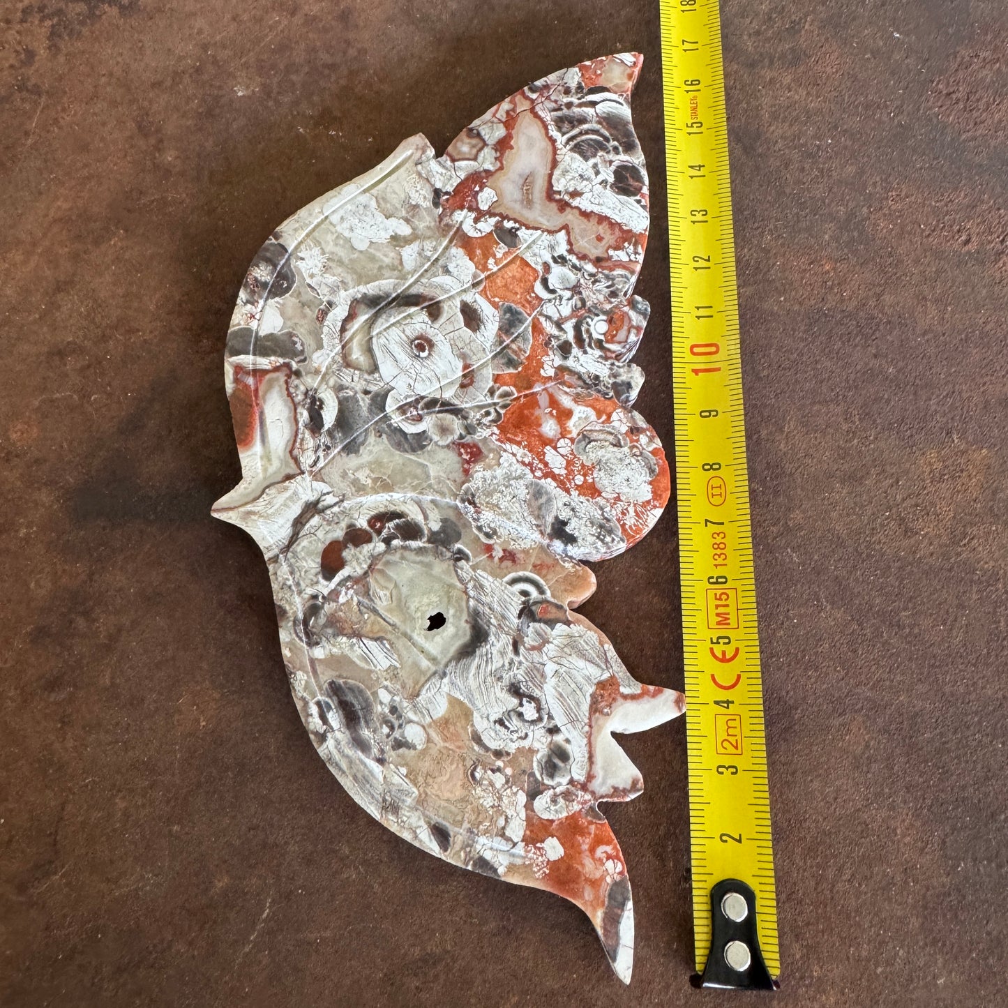 Money Agate Crystal Wings on Butterfly Stand – Abundance, Protection & Spiritual Growth