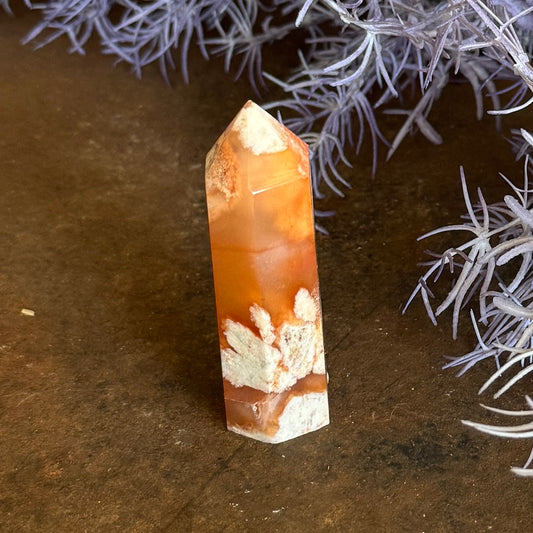 Red Flower Agate Crystal Tower – Spiritual Protection, Manifestation & Divine Feminine Energy