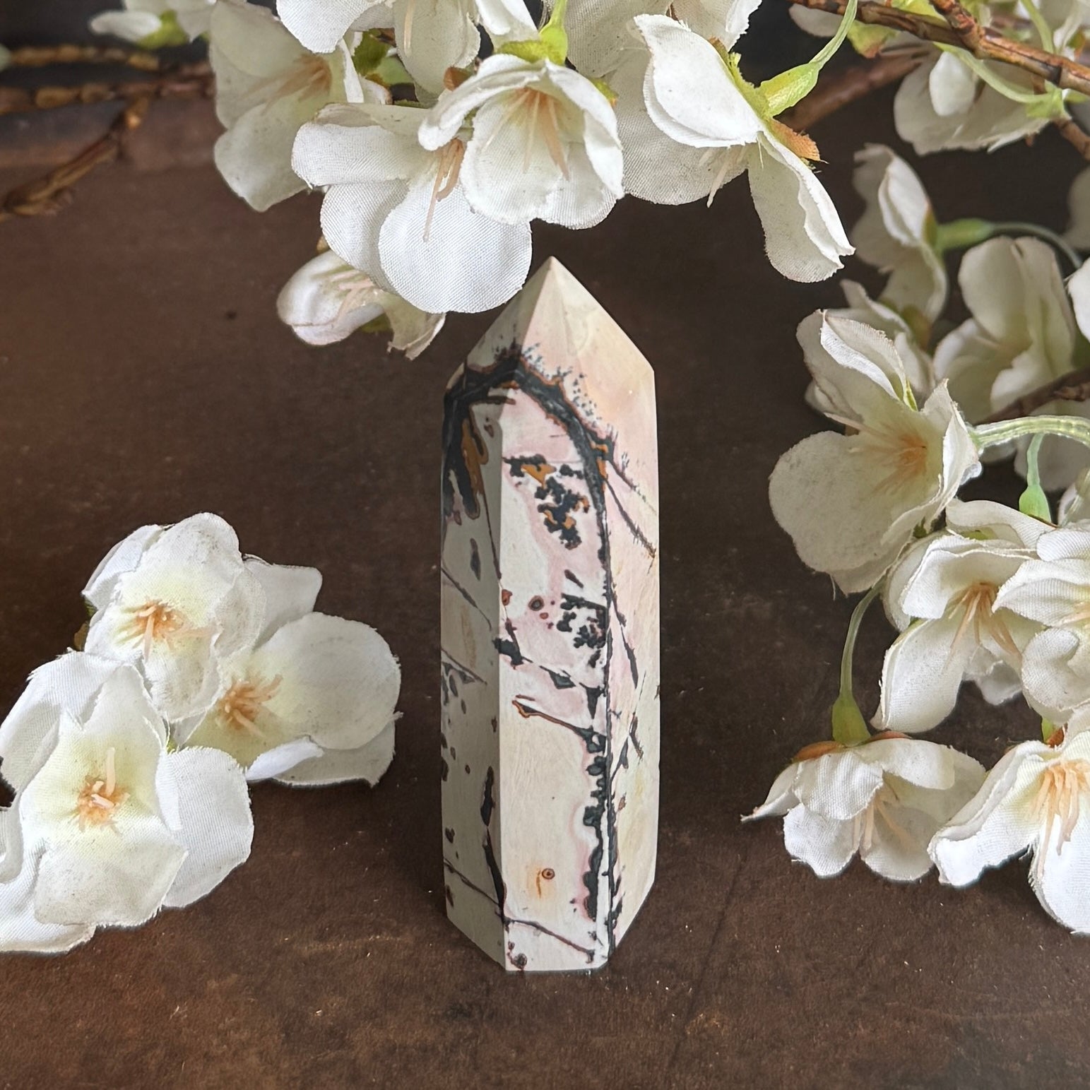 Dendritic Agate crystal tower grounding manifestation emotional healing spiritual growth crystal