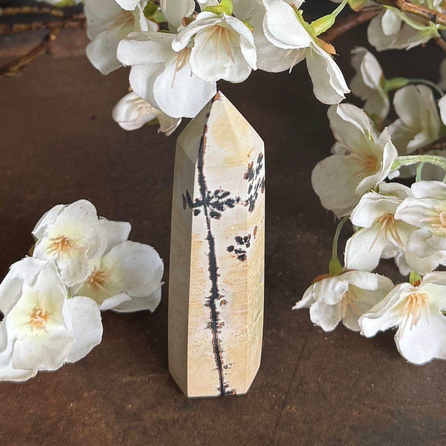 Dendritic Agate crystal tower grounding manifestation emotional healing spiritual growth crystal