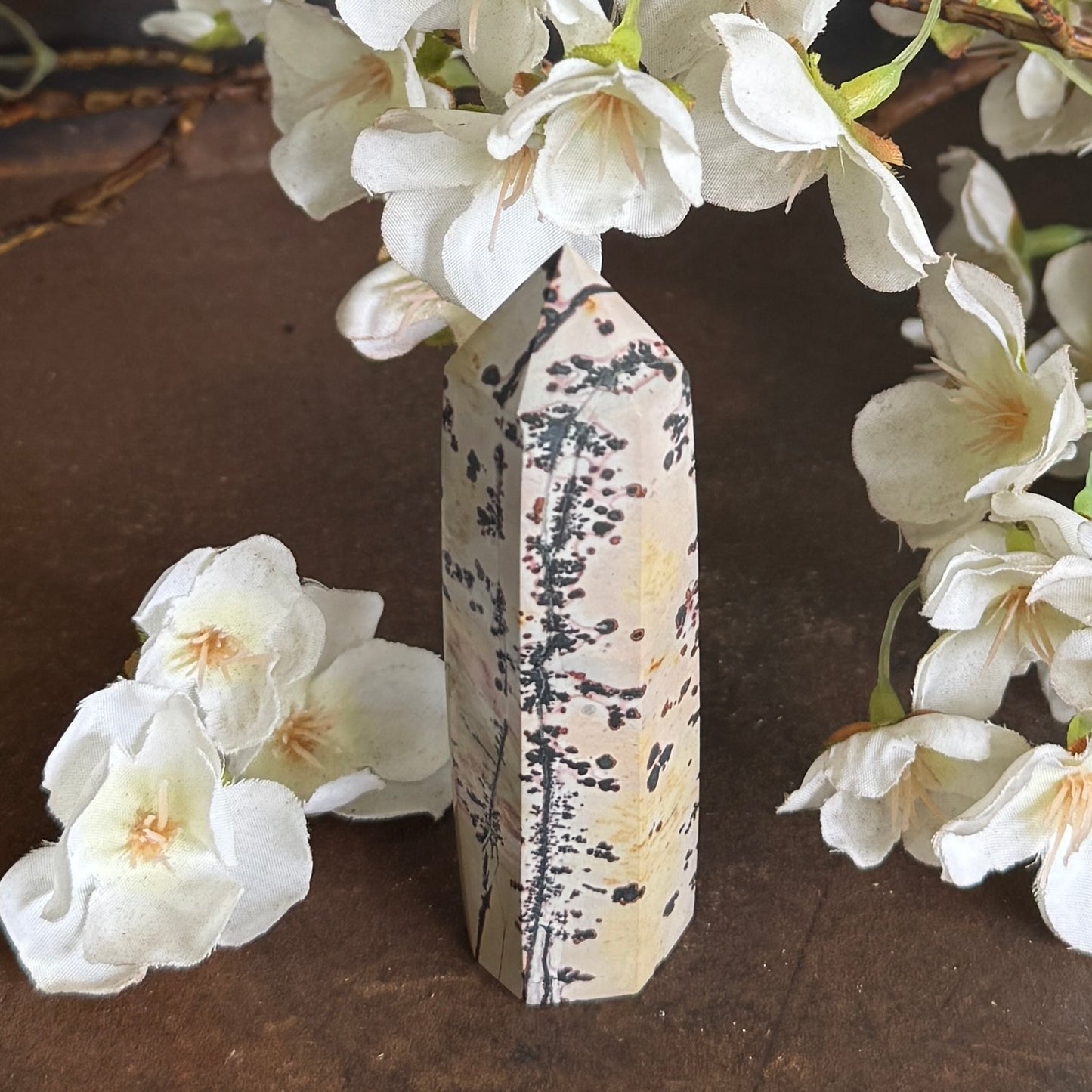 Dendritic Agate crystal tower grounding manifestation emotional healing spiritual growth crystal