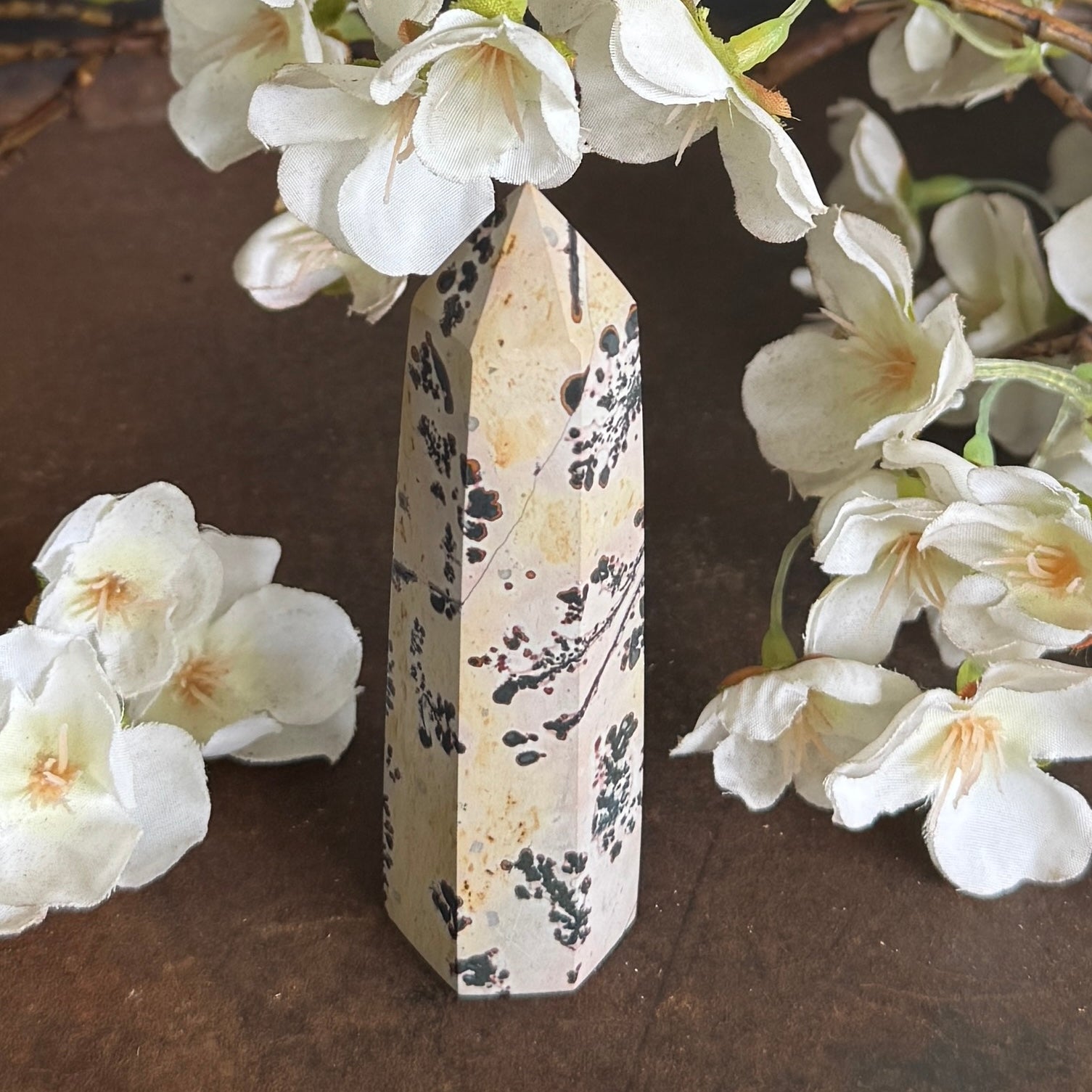 Dendritic Agate crystal tower grounding manifestation emotional healing spiritual growth crystal