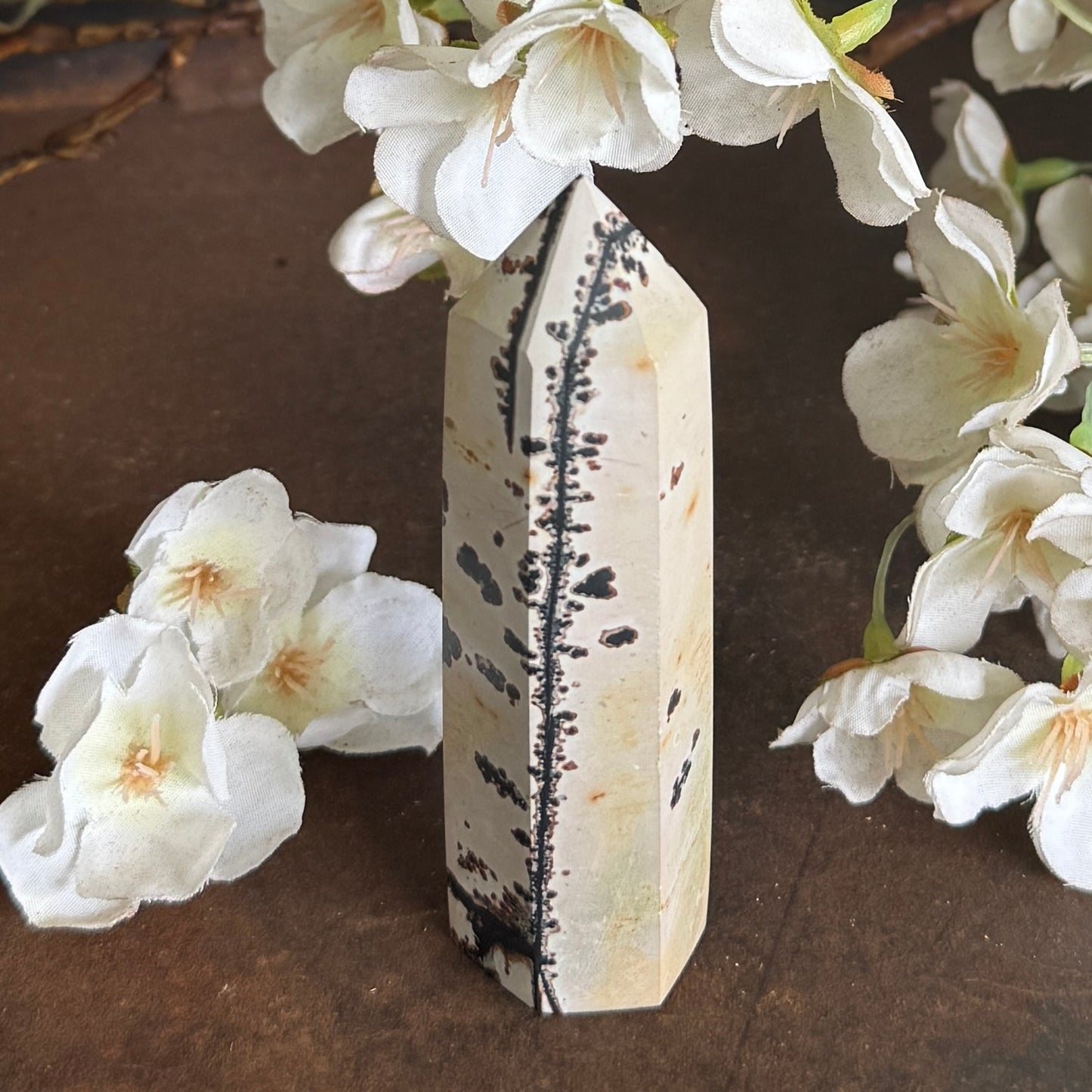 Dendritic Agate crystal tower grounding manifestation emotional healing spiritual growth crystal