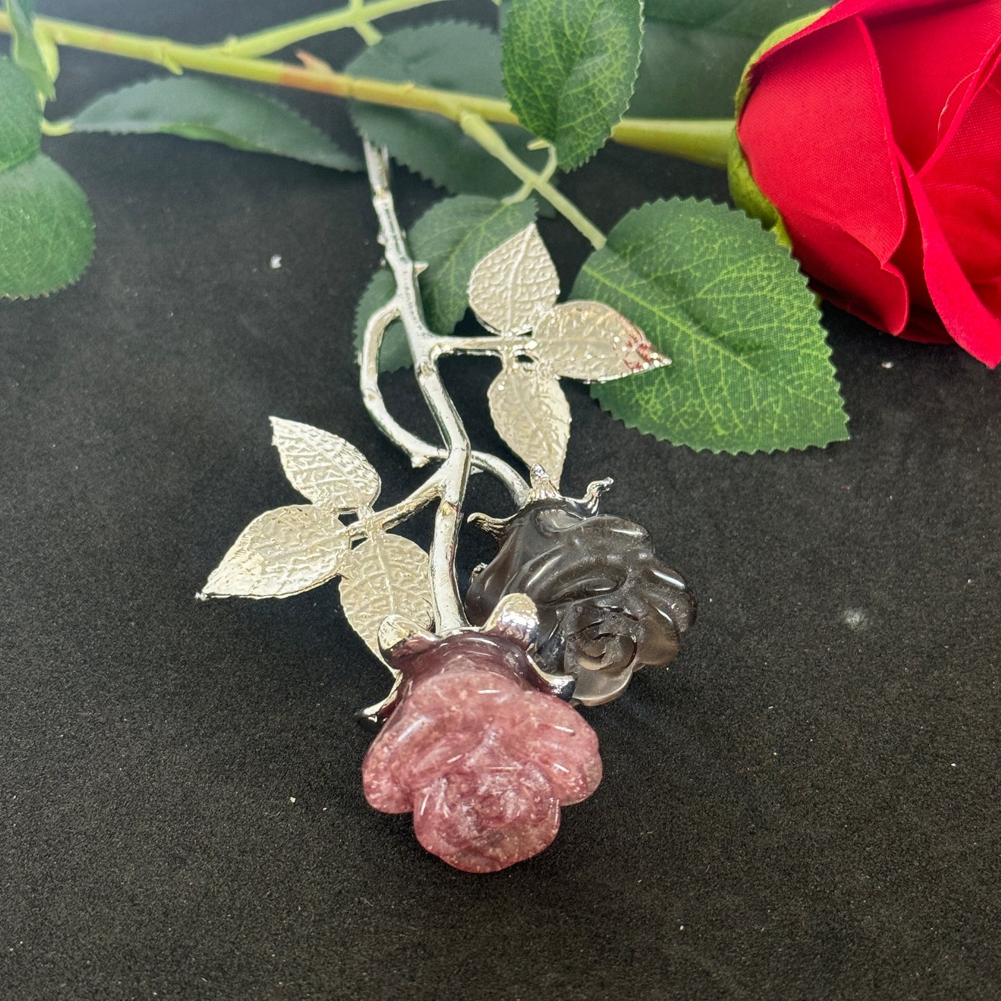 Forever Rose Crystals with Stem – Everlasting Roses Infused with Spiritual Healing Energy