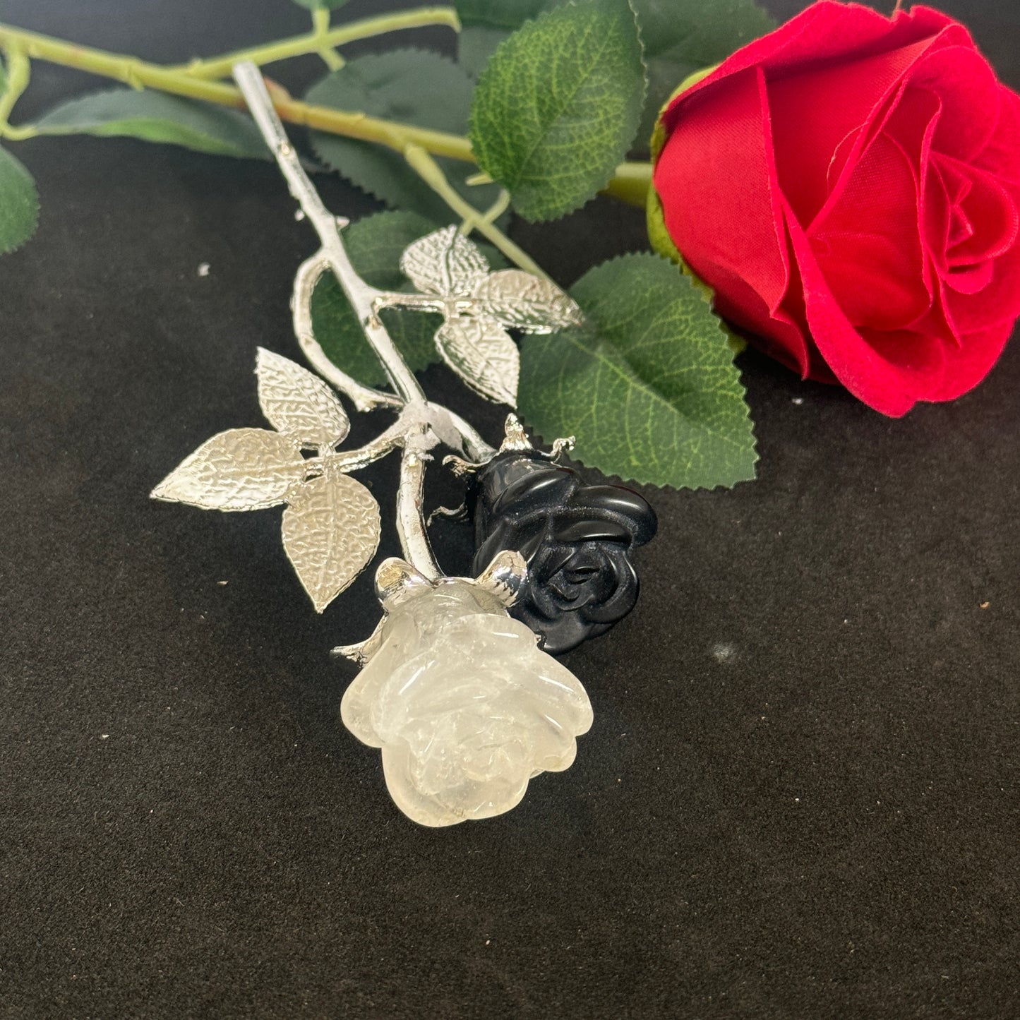 Forever Rose Crystals with Stem – Everlasting Roses Infused with Spiritual Healing Energy