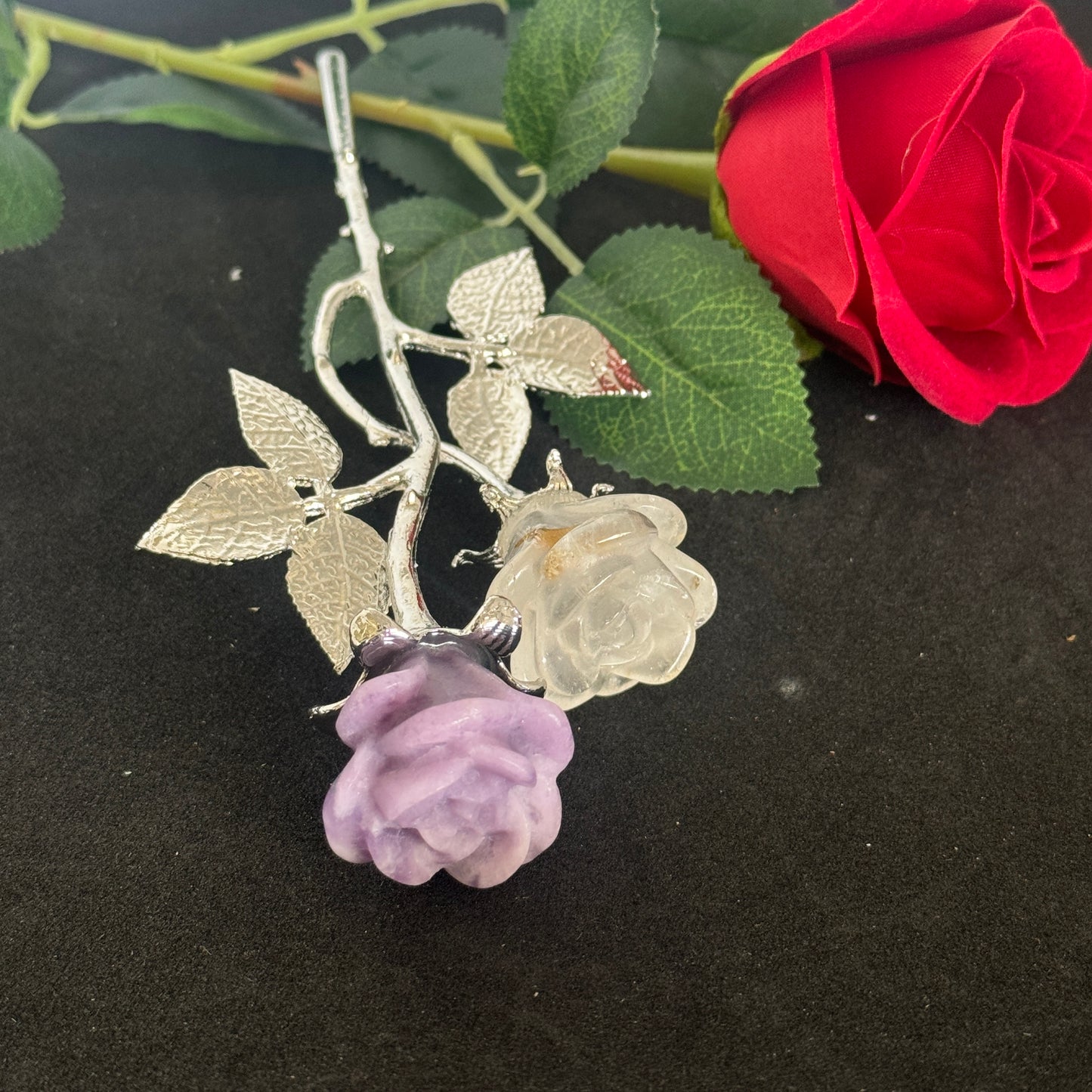 Forever Rose Crystals with Stem – Everlasting Roses Infused with Spiritual Healing Energy