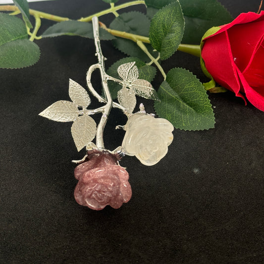 Forever Rose Crystals with Stem – Everlasting Roses Infused with Spiritual Healing Energy