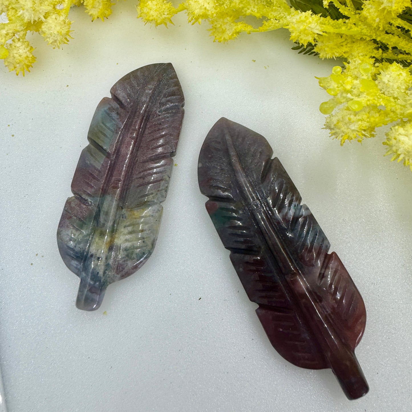 Feather Crystal Carving – Ascension, Balance & Spiritual Healing