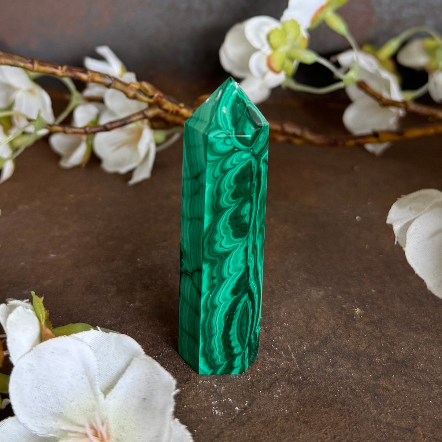 Malachite Crystal Towers – Spiritual Healing, Protection & Transformation