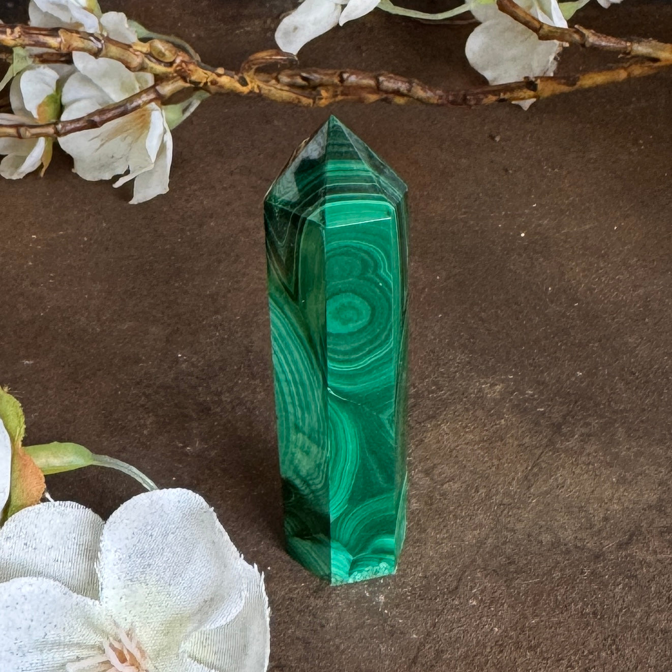 Malachite Crystal Towers – Spiritual Healing, Protection & Transformation