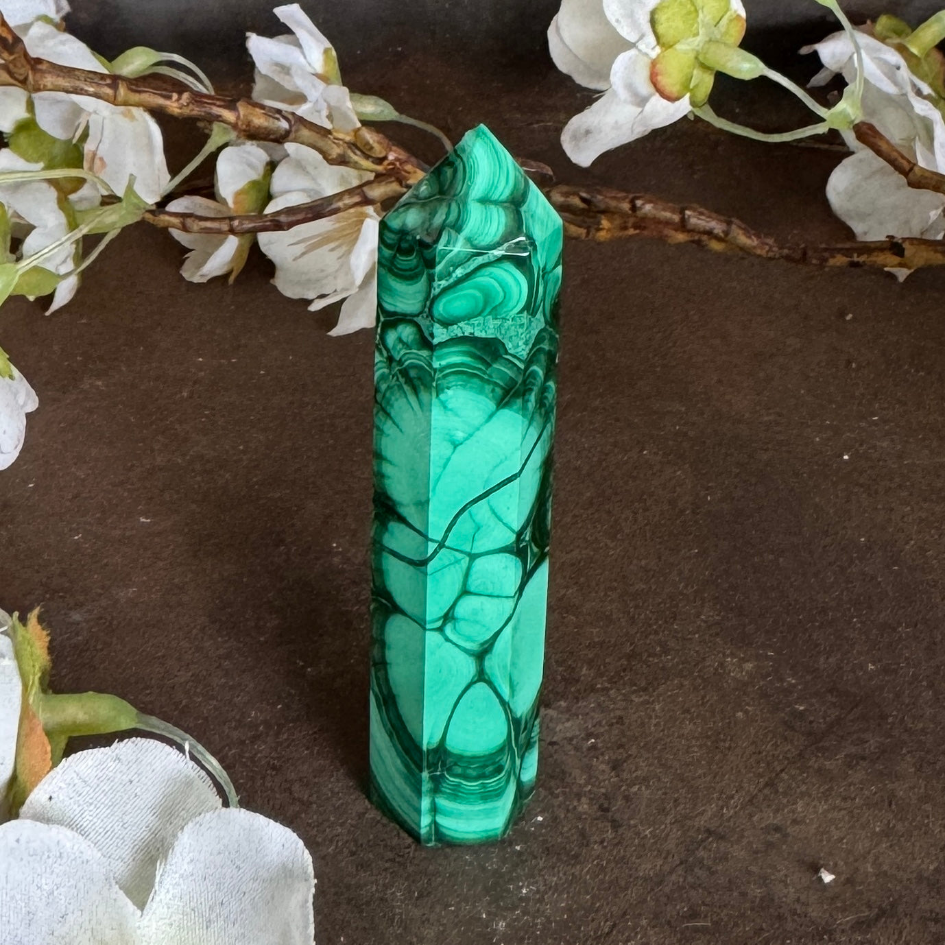 Malachite Crystal Towers – Spiritual Healing, Protection & Transformation