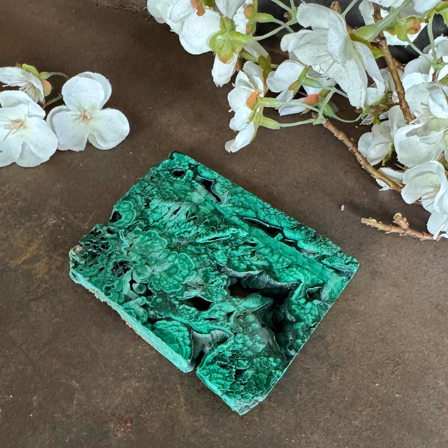 Malachite Slabs – Spiritual Coaster Décor for Protection, Healing & Energy Balance