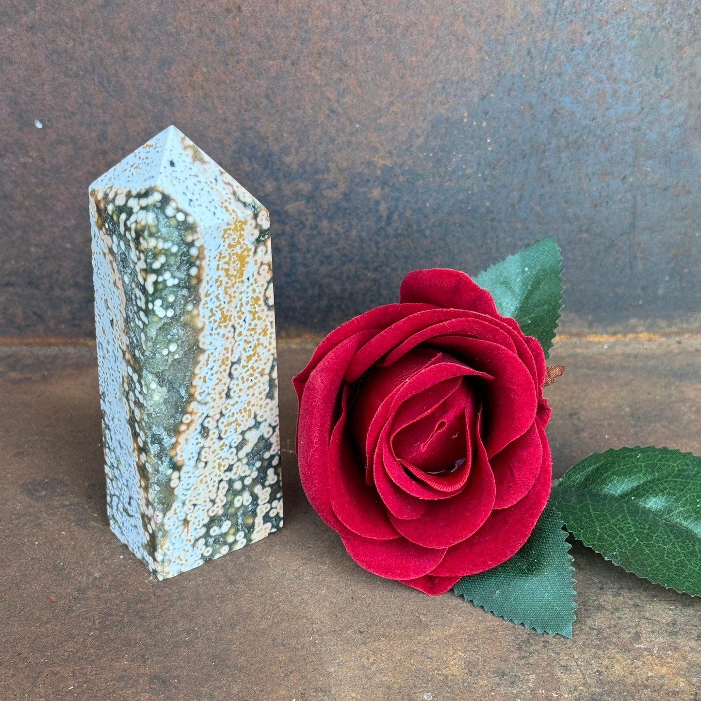 Ocean Jasper Medium Tower – Emotional Healing, Positivity & Calming Energy