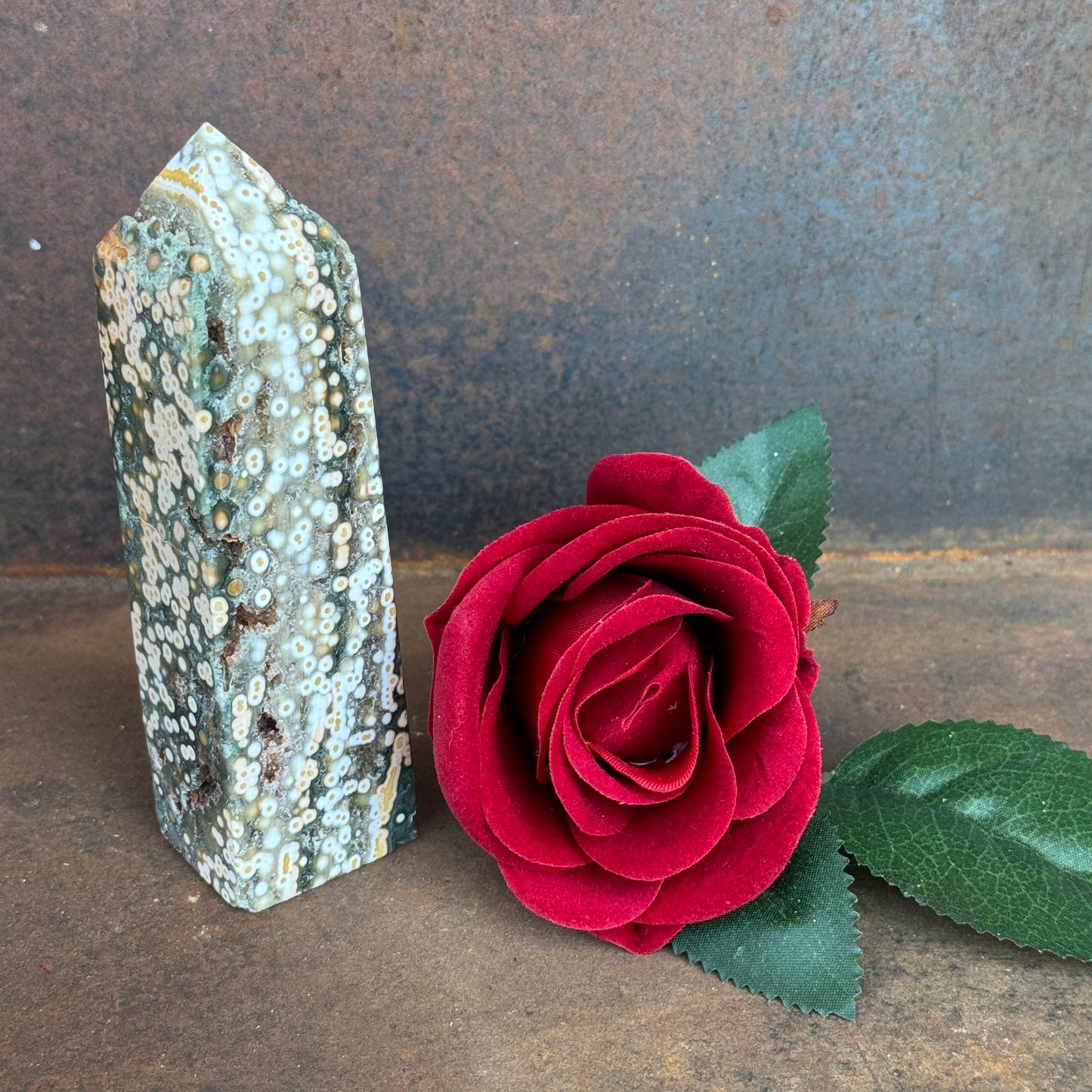 Ocean Jasper Medium Tower – Emotional Healing, Positivity & Calming Energy