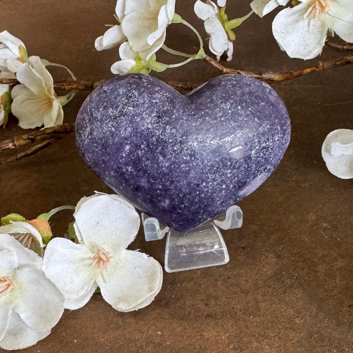 Lepidolite Crystal Hearts – Calm, Emotional Healing & Inner Peace