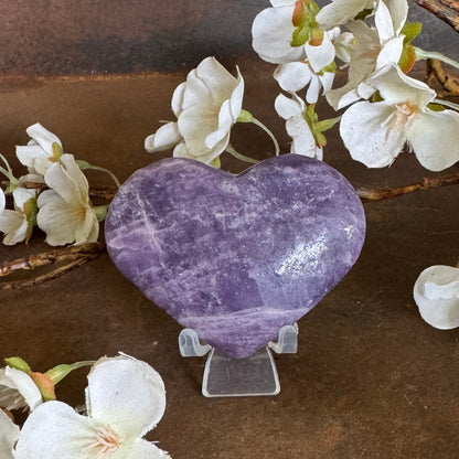 Lepidolite Crystal Hearts – Calm, Emotional Healing & Inner Peace