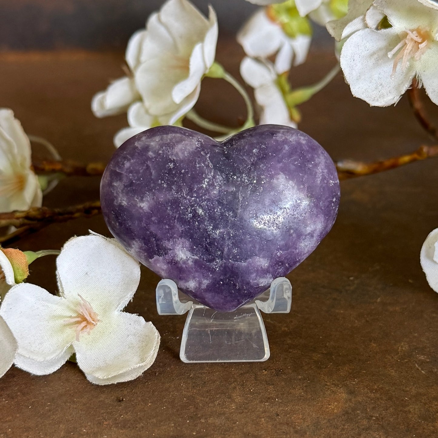 Lepidolite Crystal Hearts – Calm, Emotional Healing & Inner Peace