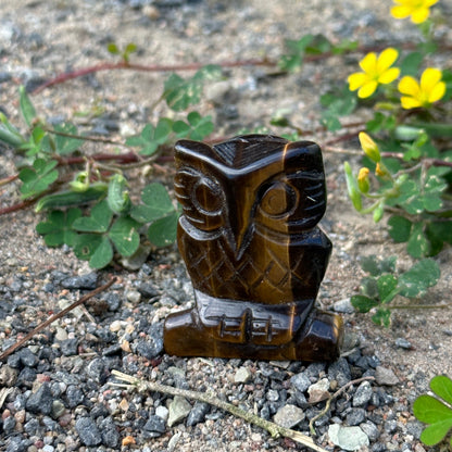 Owl Crystal Carving 5cm – Wisdom, Protection & Spiritual Awakening