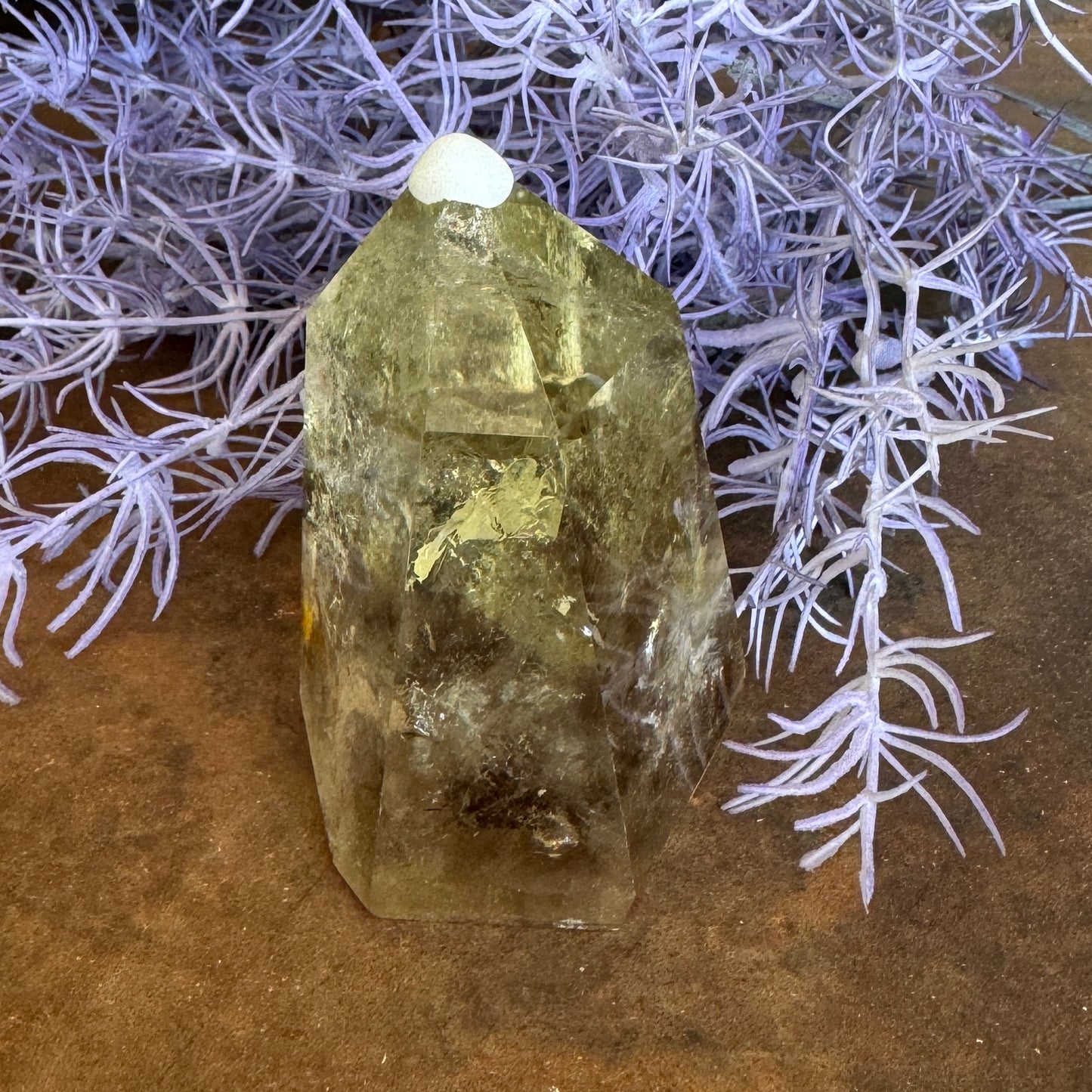 Smoky Citrine Tower for abundance, grounding, spiritual protection, and emotional balance
