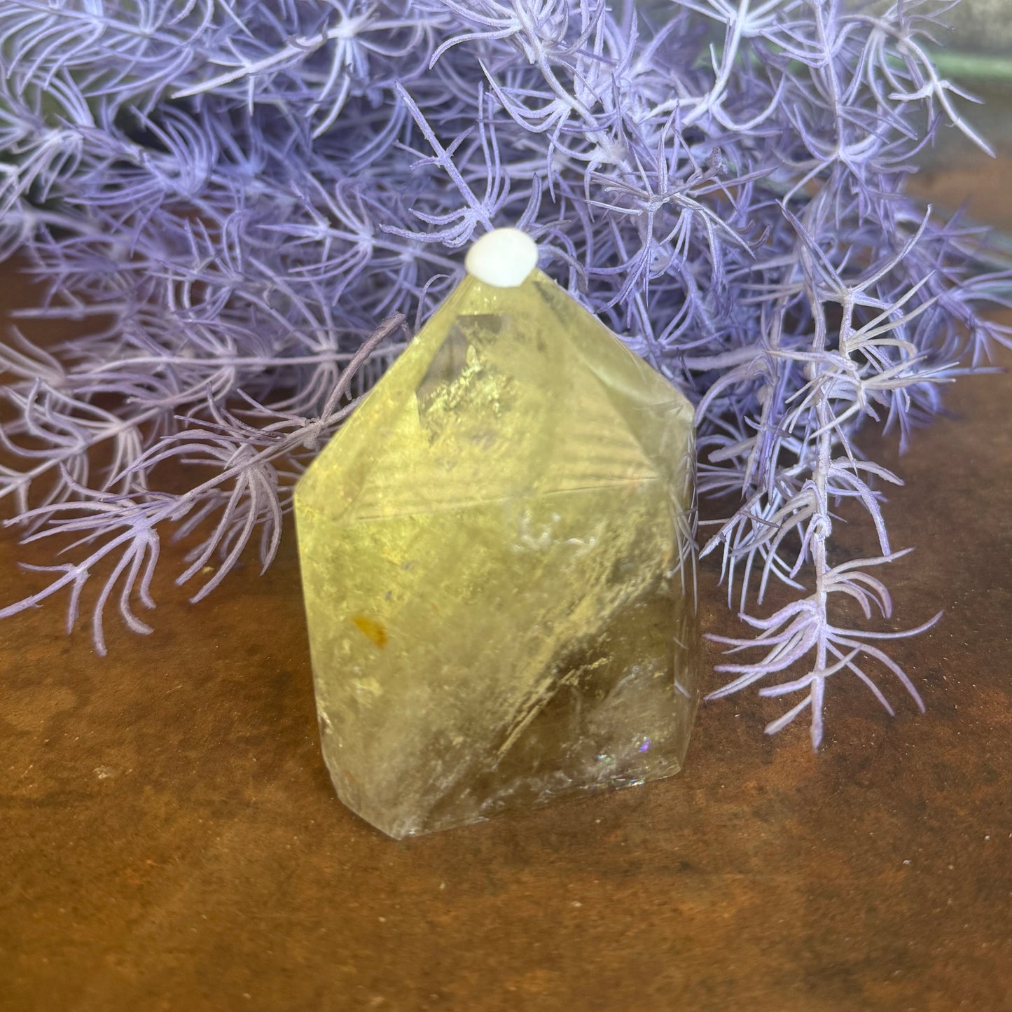 Smoky Citrine Tower for abundance, grounding, spiritual protection, and emotional balance