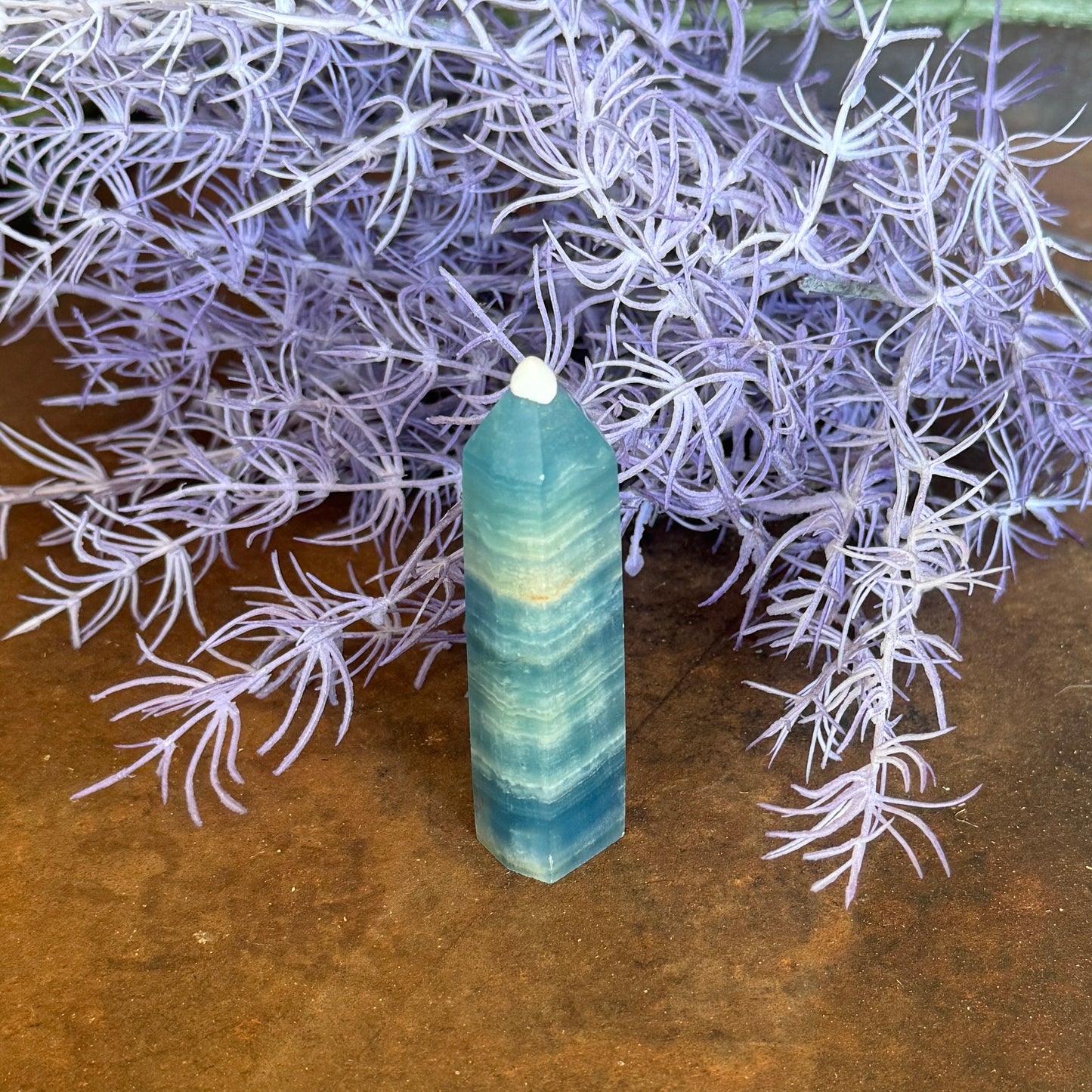 Blue Onyx Crystal Tower – Grounding, Emotional Strength & Spiritual Protection