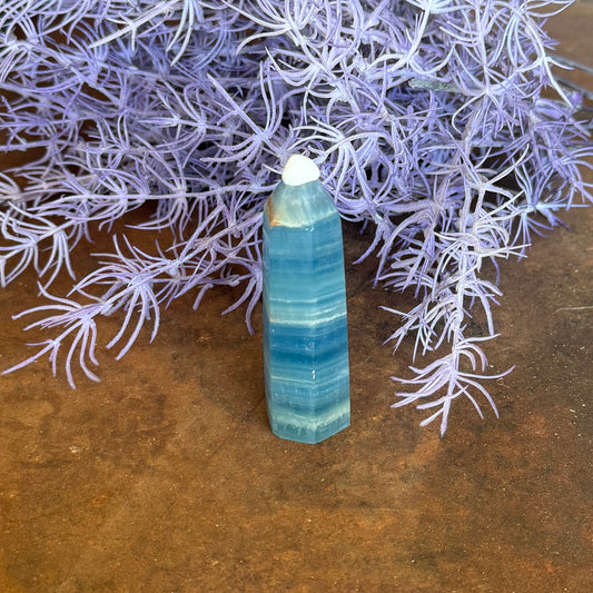 Blue Onyx Crystal Tower – Grounding, Emotional Strength & Spiritual Protection