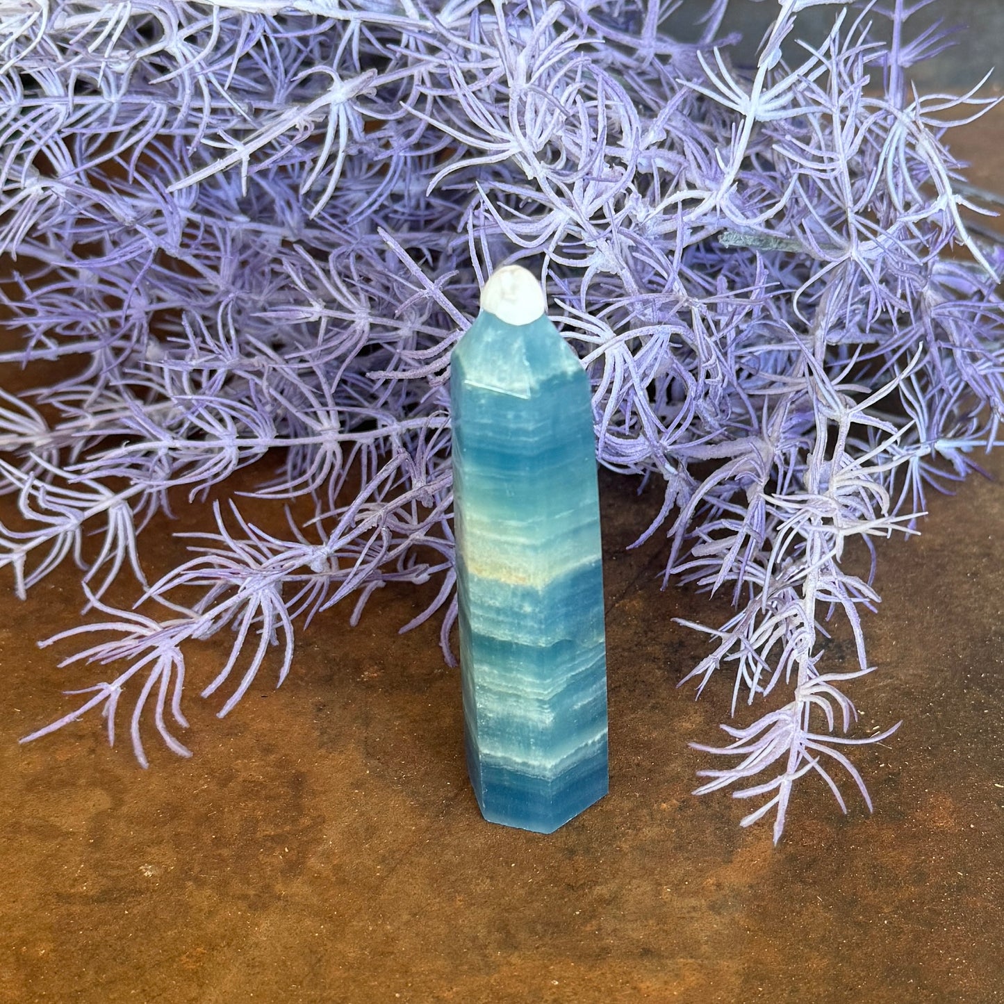 Blue Onyx Crystal Tower – Grounding, Emotional Strength & Spiritual Protection