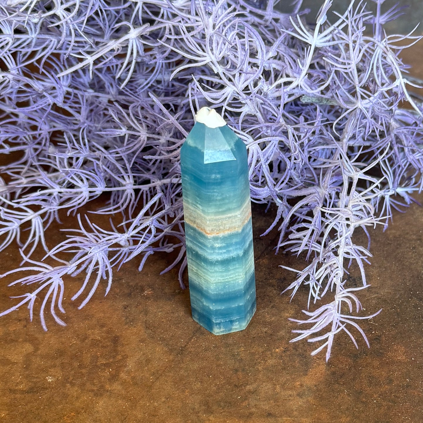 Blue Onyx Crystal Tower – Grounding, Emotional Strength & Spiritual Protection