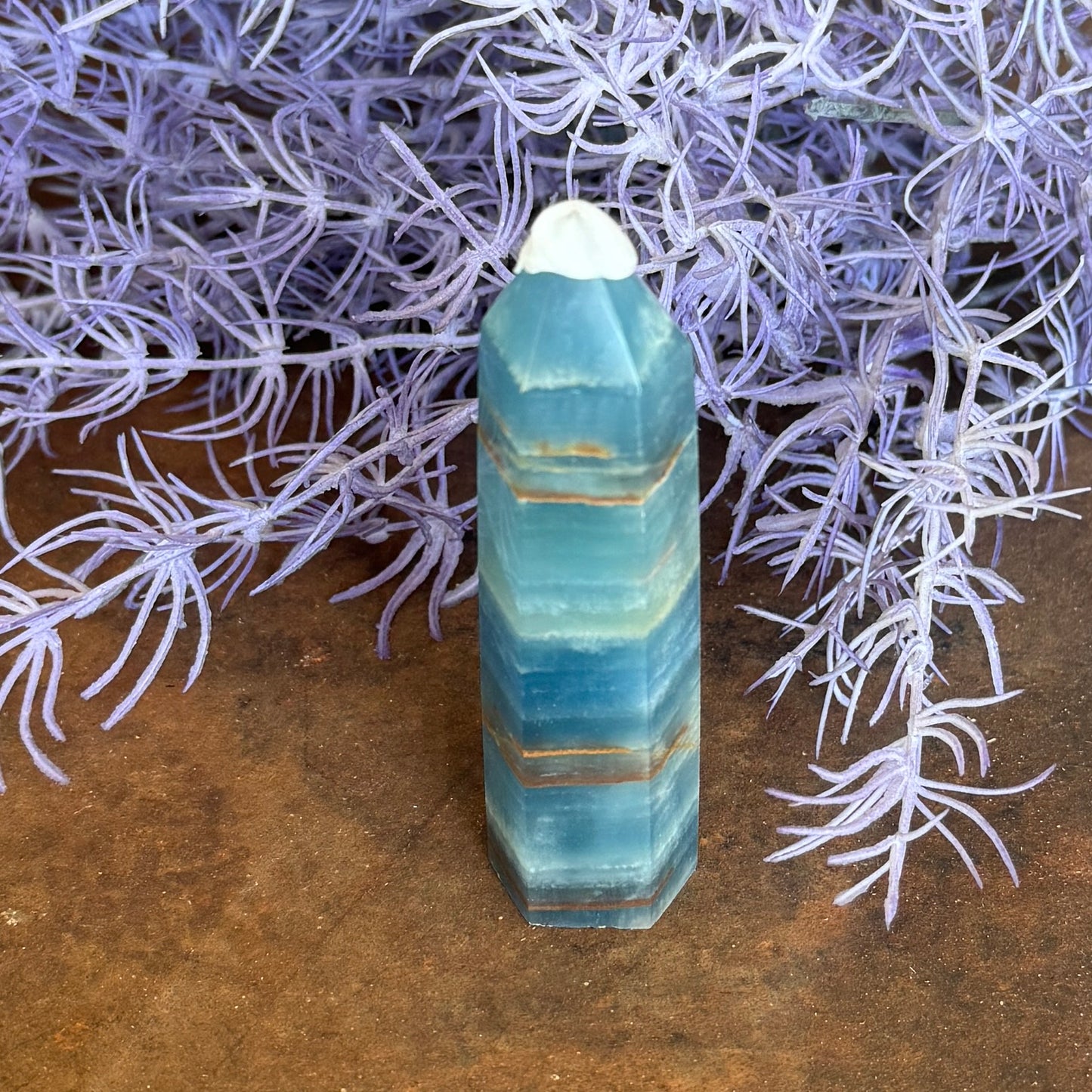 Blue Onyx Crystal Tower – Grounding, Emotional Strength & Spiritual Protection