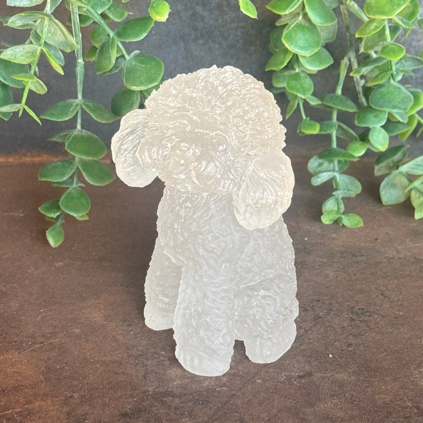 Crystal Dog Figurine Australia – Cavoodle, Moodle & Toy Poodle with Healing Crystal Chips