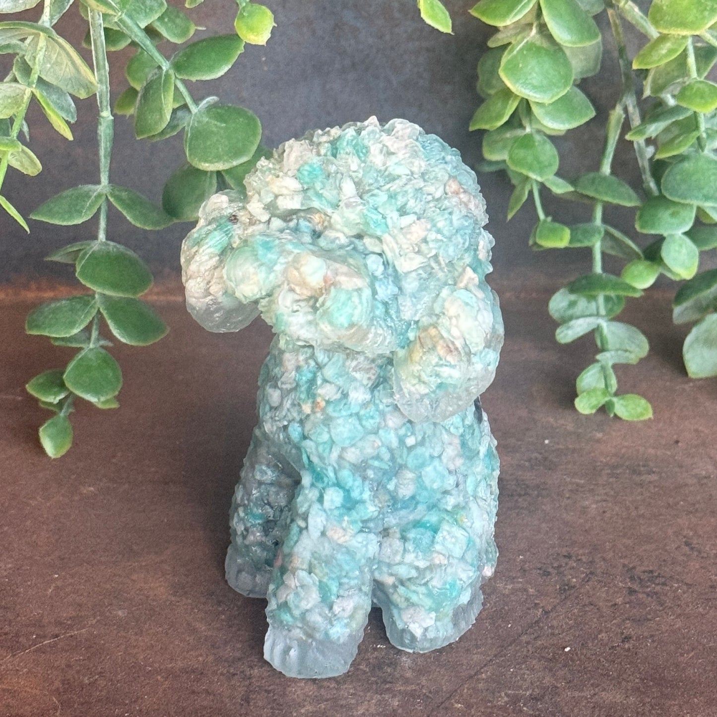 Crystal Dog Figurine Australia – Cavoodle, Moodle & Toy Poodle with Healing Crystal Chips