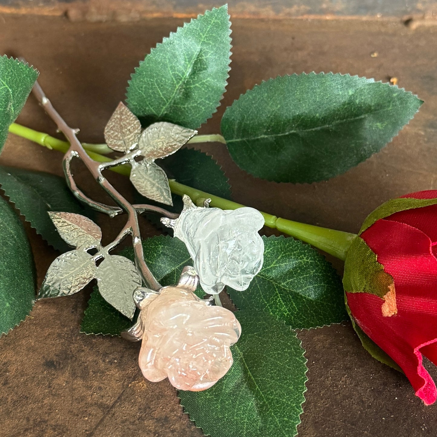 Forever Rose Crystals with Stem – Everlasting Roses Infused with Spiritual Healing Energy