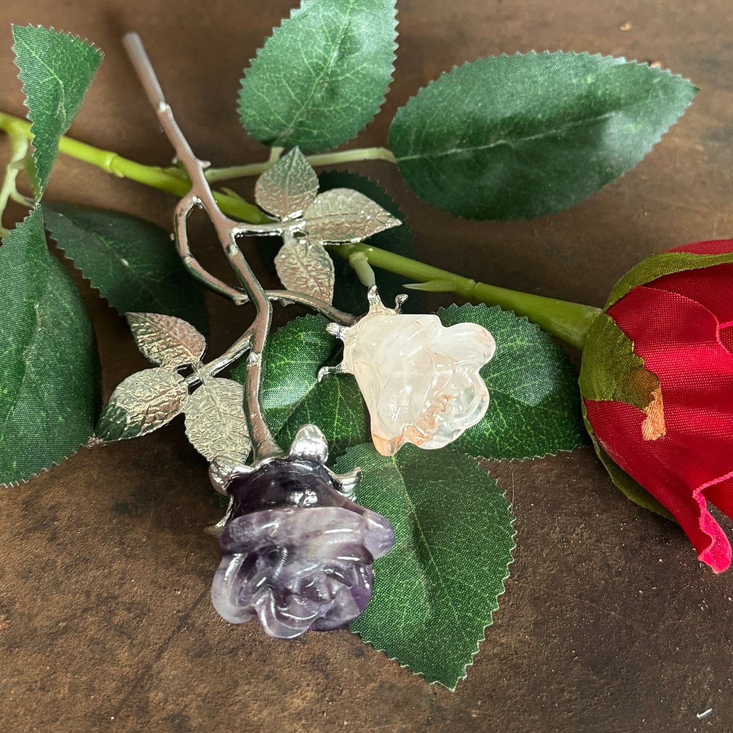 Forever Rose Crystals with Stem – Everlasting Roses Infused with Spiritual Healing Energy