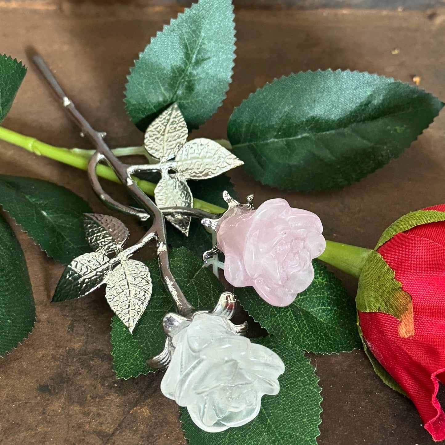 Forever Rose Crystals with Stem – Everlasting Roses Infused with Spiritual Healing Energy