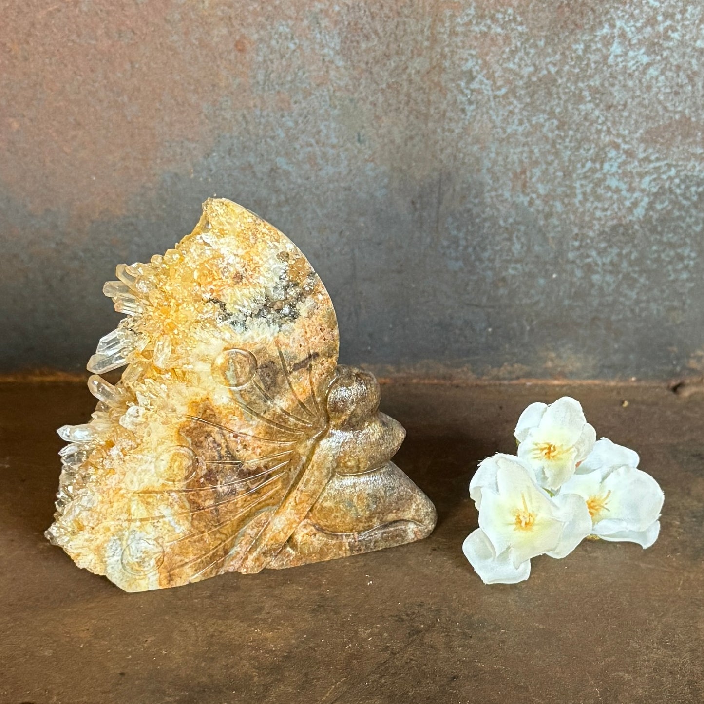 Geode Angel & Mermaid Crystal Carvings for spiritual protection, emotional healing and energy alignment