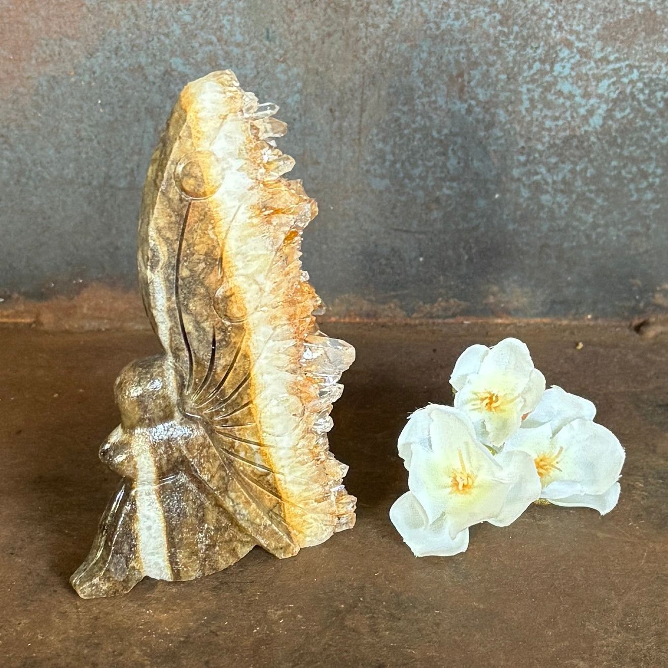 Geode Angel & Mermaid Crystal Carvings for spiritual protection, emotional healing and energy alignment