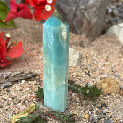 Caribbean Calcite Crystal Tower / Generator – Calm, Clarity & Spiritual Healing Energy