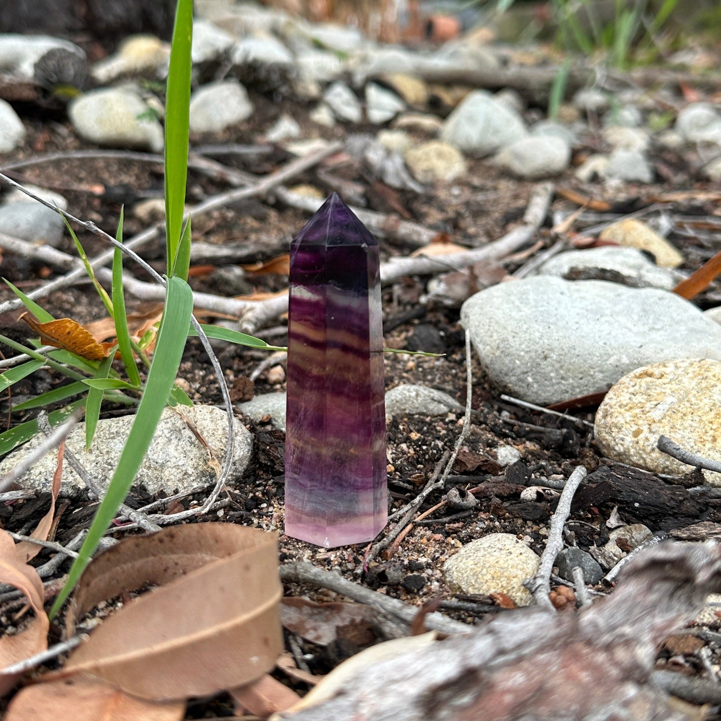 Rainbow Fluorite Tower – Protection, Clarity & Energy Harmony (Small)