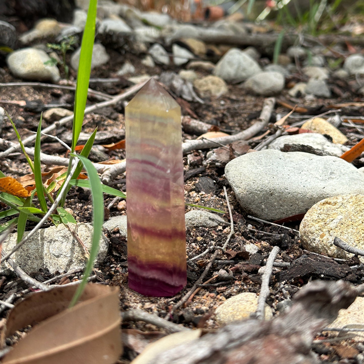 Rainbow Fluorite Tower – Protection, Clarity & Energy Harmony (Small)