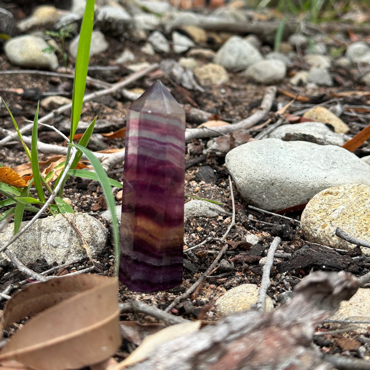 Rainbow Fluorite Tower – Protection, Clarity & Energy Harmony (Small)