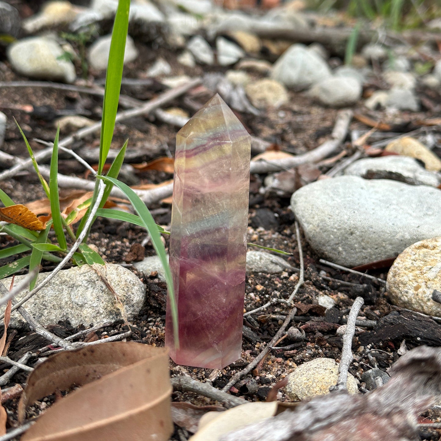 Rainbow Fluorite Tower – Protection, Clarity & Energy Harmony (Small)