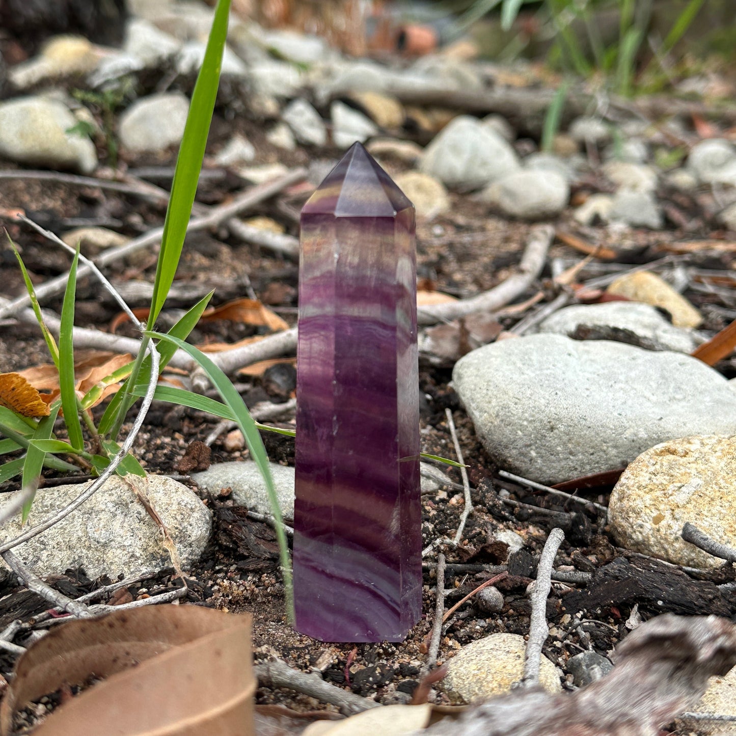 Rainbow Fluorite Tower – Protection, Clarity & Energy Harmony (Small)