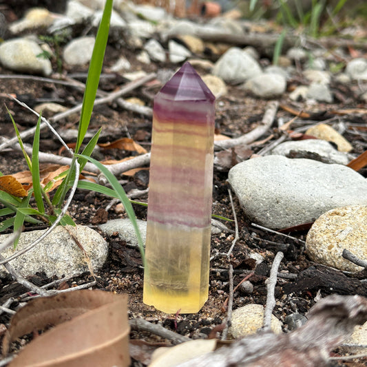 Rainbow Fluorite Tower – Protection, Clarity & Energy Harmony (Small)