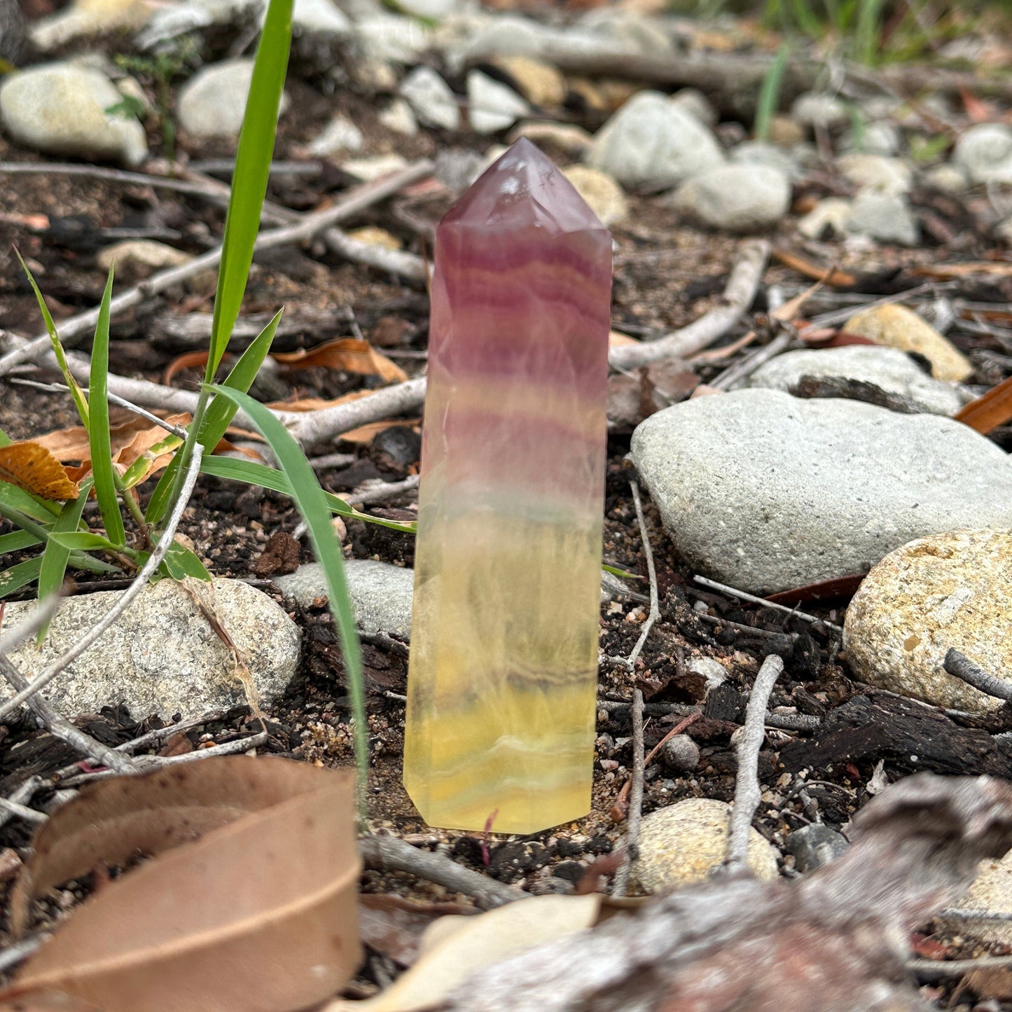 Rainbow Fluorite Tower – Protection, Clarity & Energy Harmony (Small)